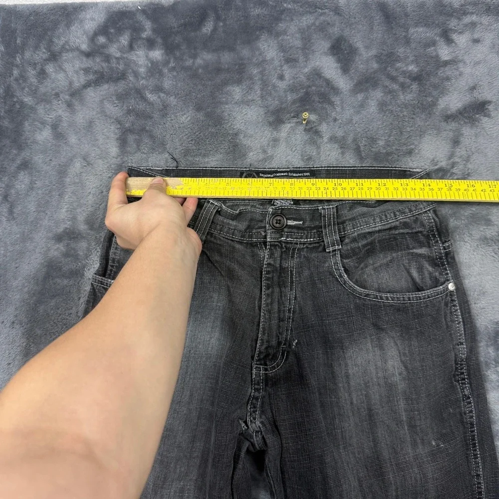 Southpole Jeans Mens 30 Black Good Faded Straight Leg Y2K Skater Streetwear 9442
